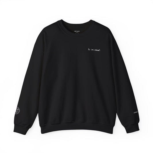 hi im nobodi logo Crewneck