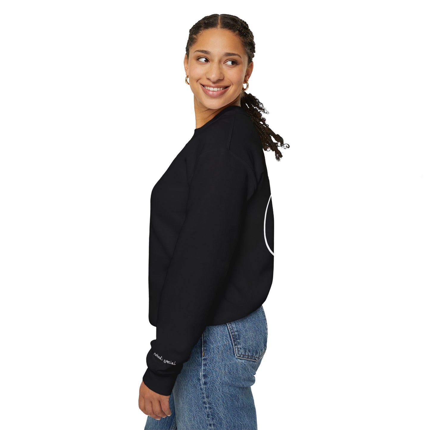 hi im nobodi logo Crewneck